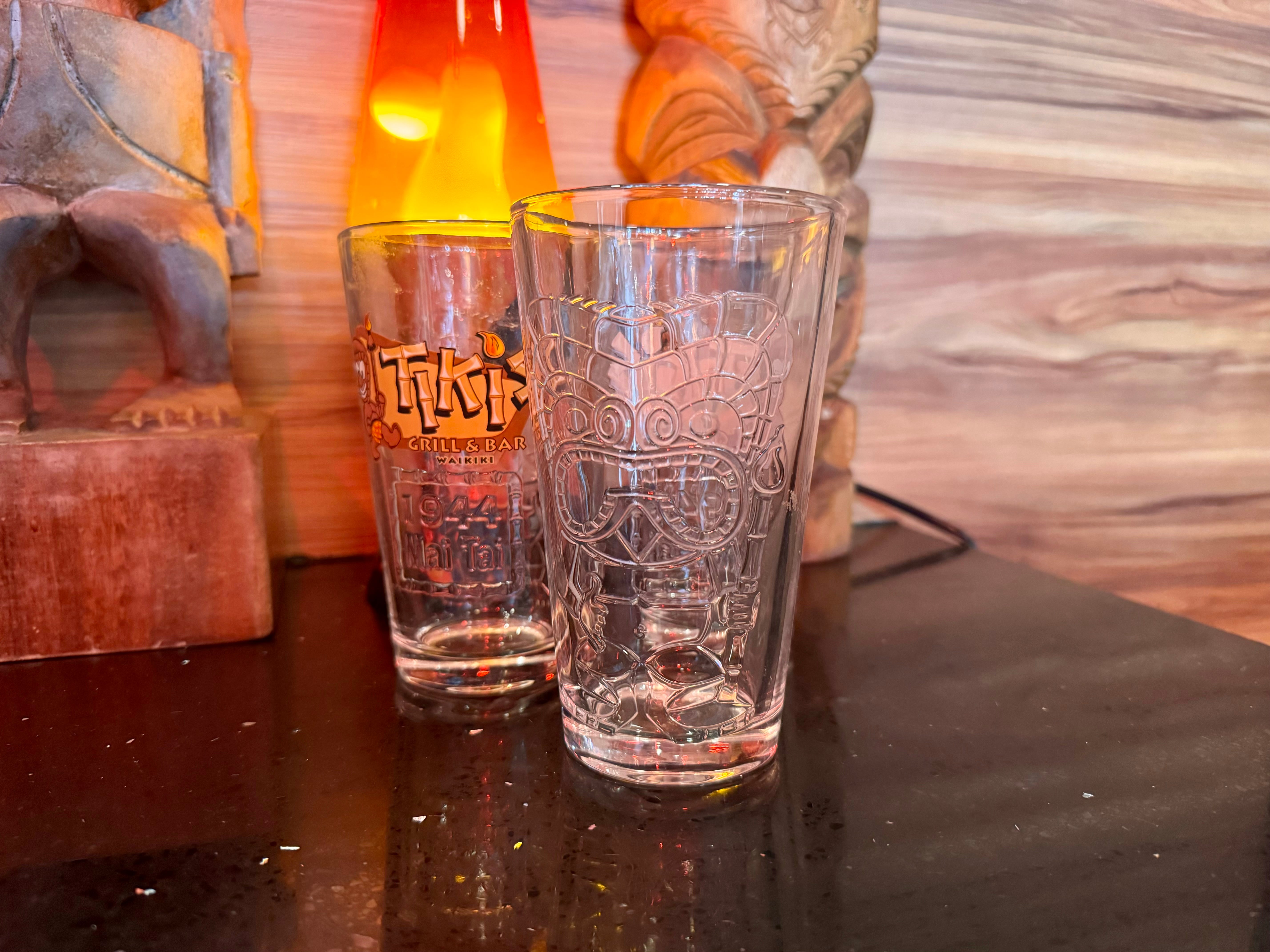 Etched 1944 Mai Tai Glass | Tiki's Grill & Bar Souvenir Shop