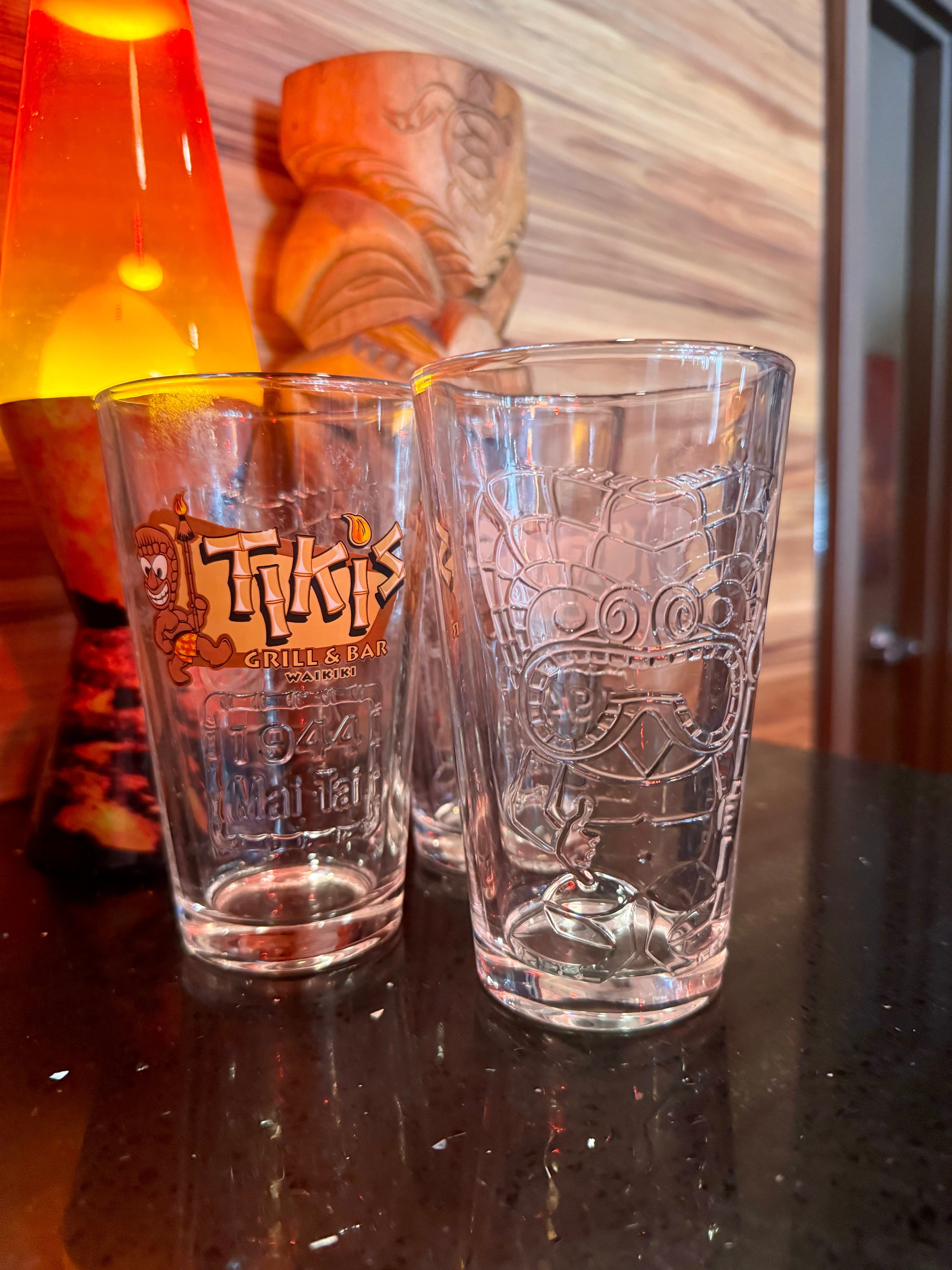 Etched 1944 Mai Tai Glass | Tiki's Grill & Bar Souvenir Shop
